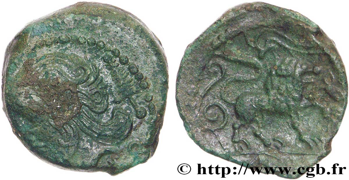 VÉLIOCASSES (Région du Vexin normand) Bronze SVTICOS, classe II au lion TTB