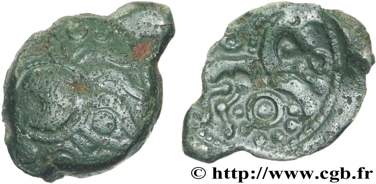 GALLIA - AULERCI EBUROVICES (Area of Évreux) Bronze au cheval XF