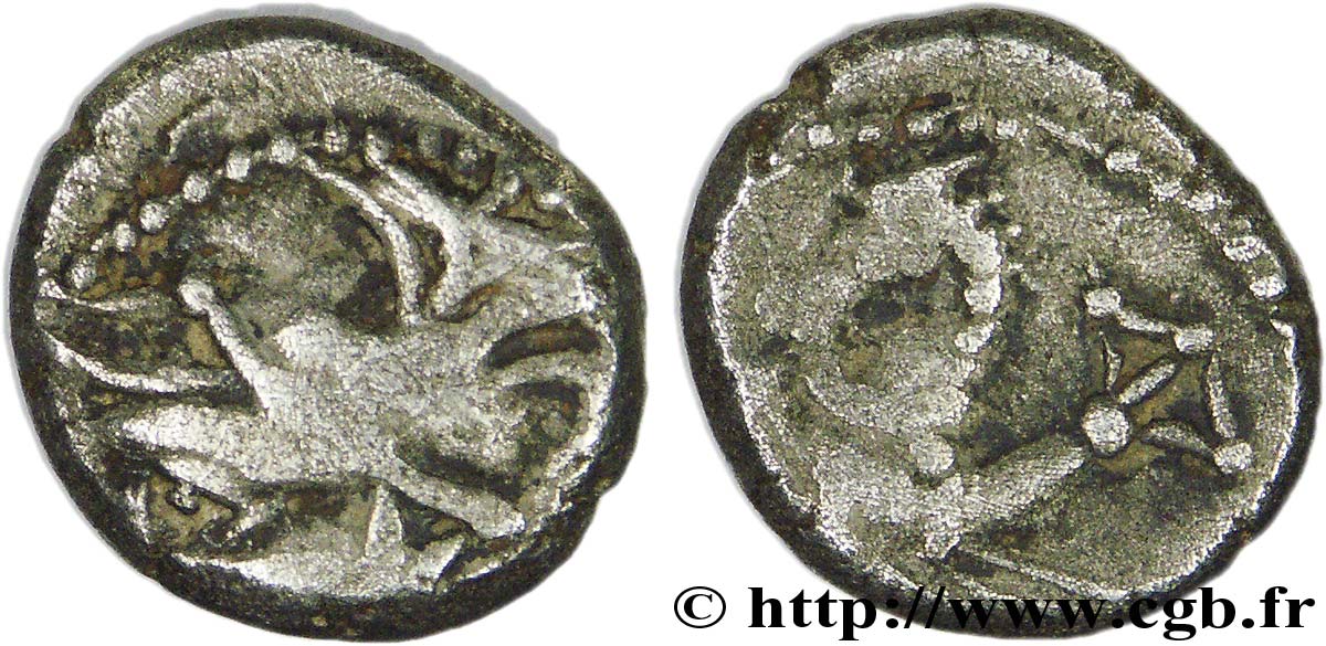 GALLIA - ALLOBROGES (Región de Dauphine) Denier à l’hippocampe, tête à gauche MBC