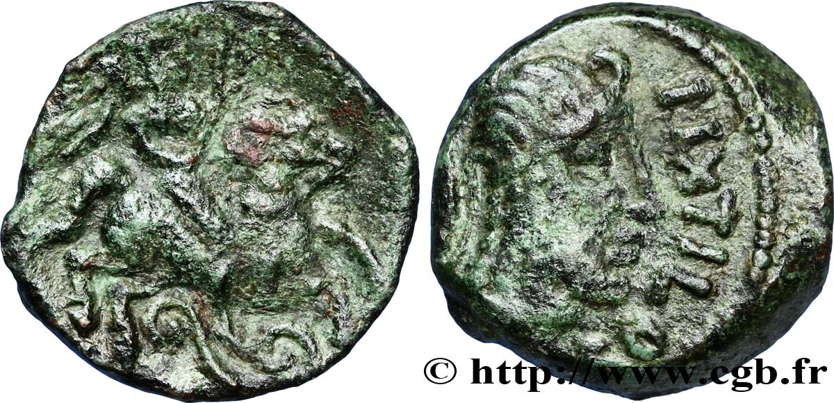 GALLIA - CARNUTES (Area of the Beauce) Bronze PIXTILOS classe VII au cavalier XF