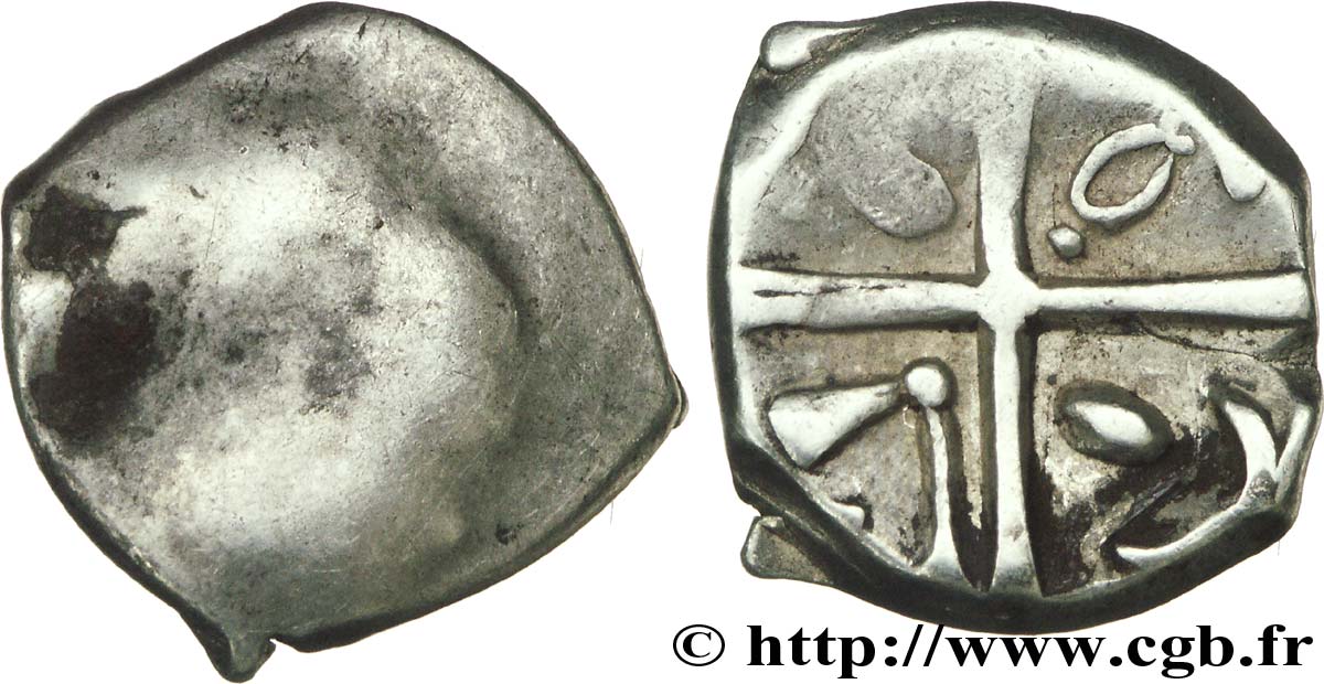 VOLQUES TECTOSAGES (région de Toulouse) Drachme de style hybride entre “cubiste et romanisé”, S. 70 var TB+