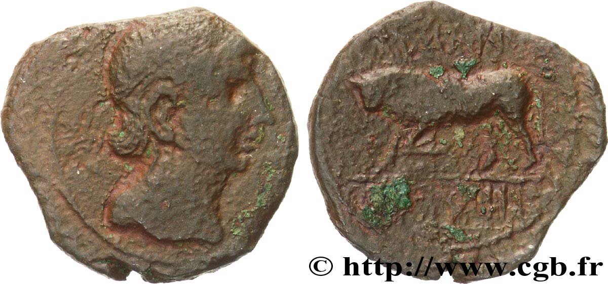 GALLIA BELGICA - REMI (Regione di Reims) Bronze GERMANVS INDVTILLI au taureau (Quadrans) MB
