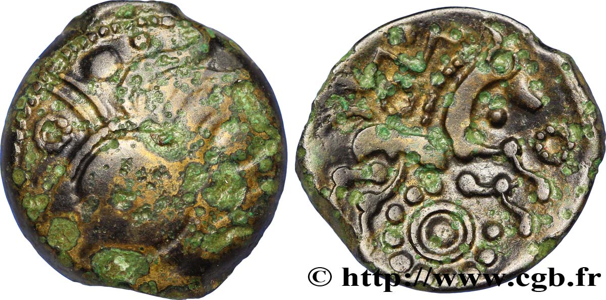 GALLIA - AULERCI EBUROVICES (Regione d Evreux) Bronze au cheval MB/BB