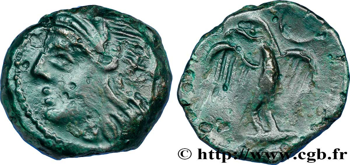 GALLIA - CARNUTES (Beauce area) Bronze lourd à l’aigle et au croissant XF
