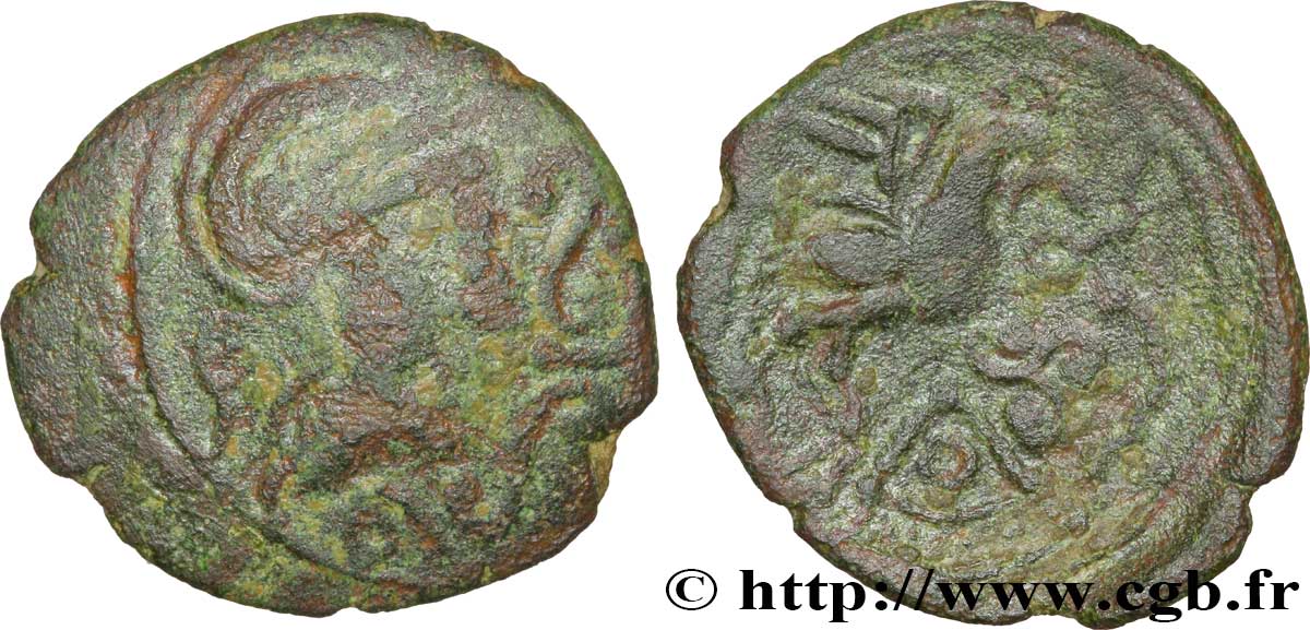 GALLIA - BELGICA - BELLOVACI (Región de Beauvais) Bronze au coq, “type de Lewarde” BC+