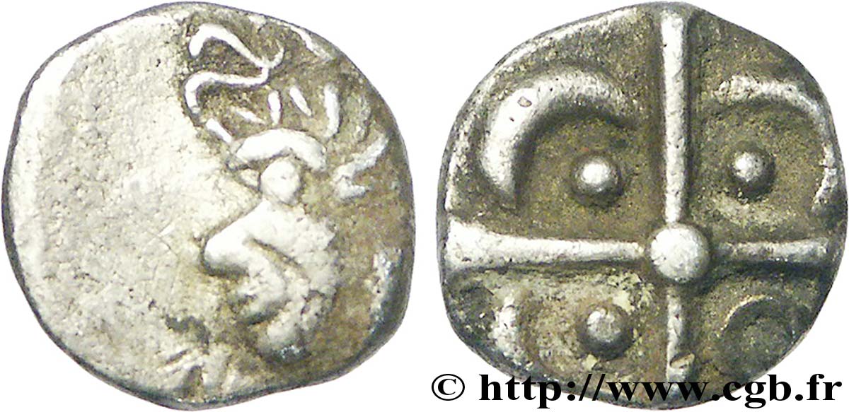 TOLOSATES (région de Vieille-Toulouse) Drachme “à la tête négroïde”, S. 75 TTB/TTB+