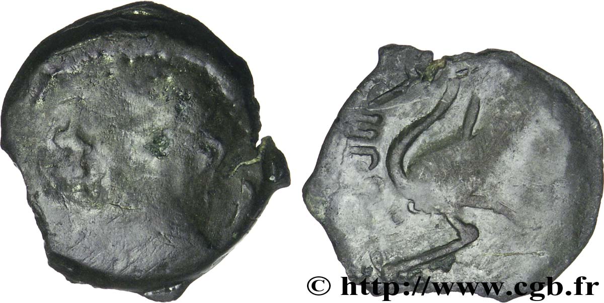GALLIA - ARVERNI (Región de Clermont-Ferrand) Bronze IIPOS à l’échassier BC