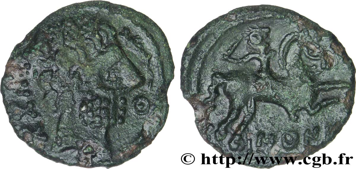 GALLIEN - BELGICA - AMBIANI (Region die Amiens) Bronze IMONIN au cavalier SS