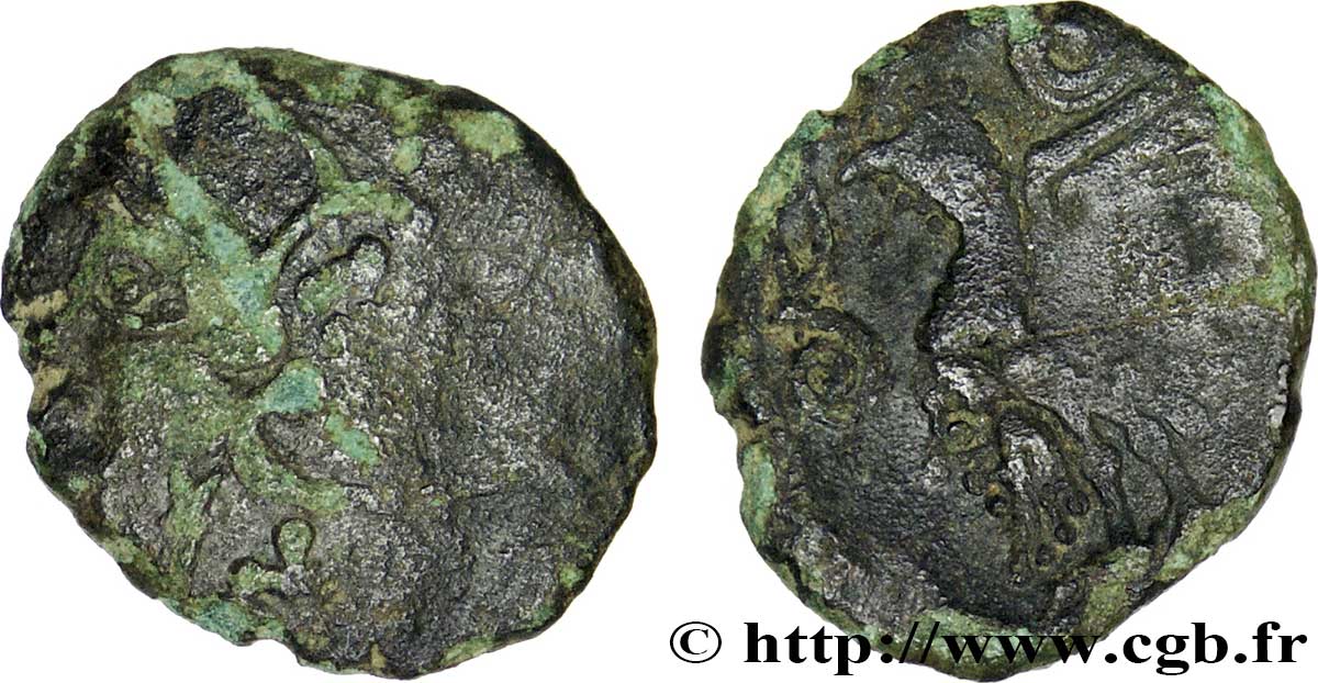 GALLIEN - BELGICA - BELLOVACI (Region die Beauvais) Bronze au coq, minimi fS/fSS
