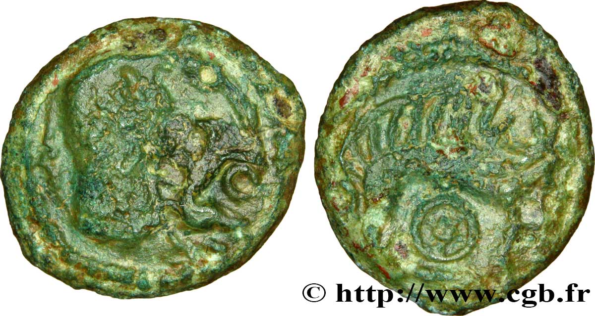 VELIOCASSES (Región de Normandia) Bronze au sanglier BC+