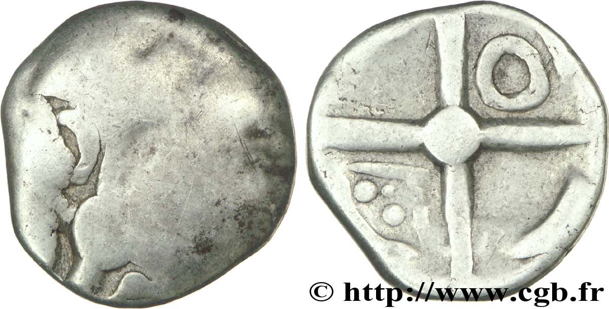 GALLIA - SOUTH WESTERN GAUL - LONGOSTALETES (Area of Narbonne) Drachme “au style languedocien”, S. 308 VF/XF