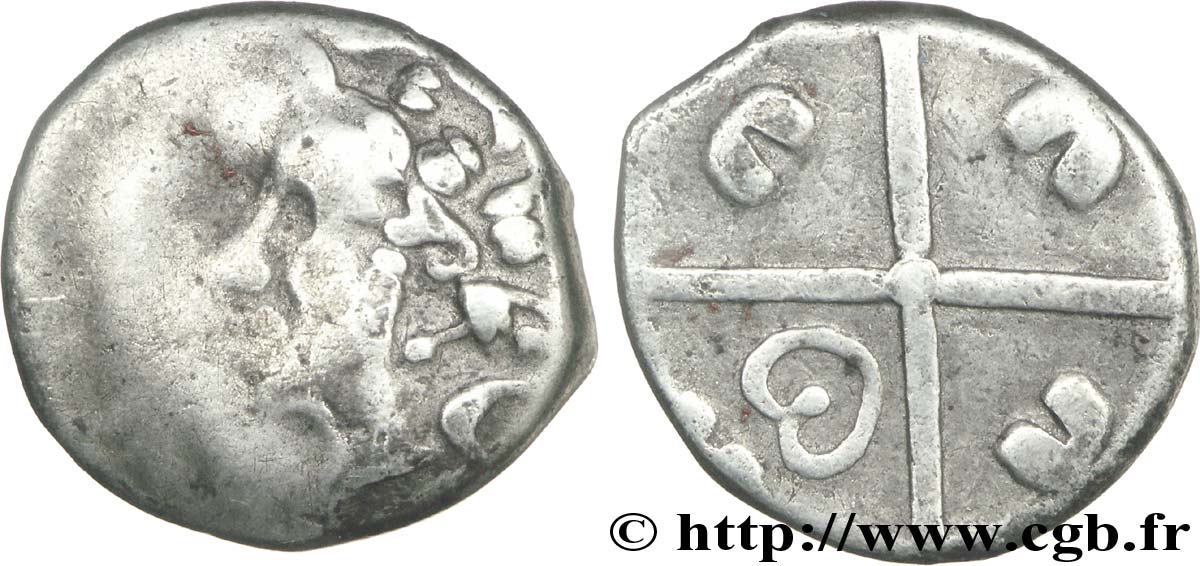 GALLIA - SOUTH WESTERN GAUL - LONGOSTALETES (Area of Narbonne) Drachme “au style languedocien”, S. 322 VF/XF