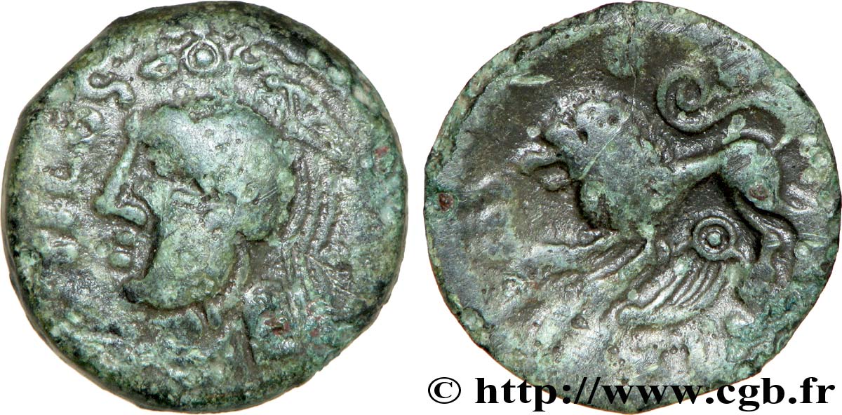 GALLIA - CARNUTES (Beauce area) Bronze PIXTILOS classe IX au lion VF