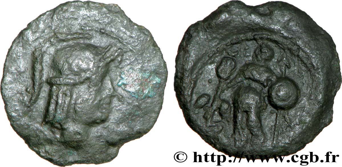 GALLIA - ARVERNI (Area of Clermont-Ferrand) Bronze EPAD, au guerrier VF/VF