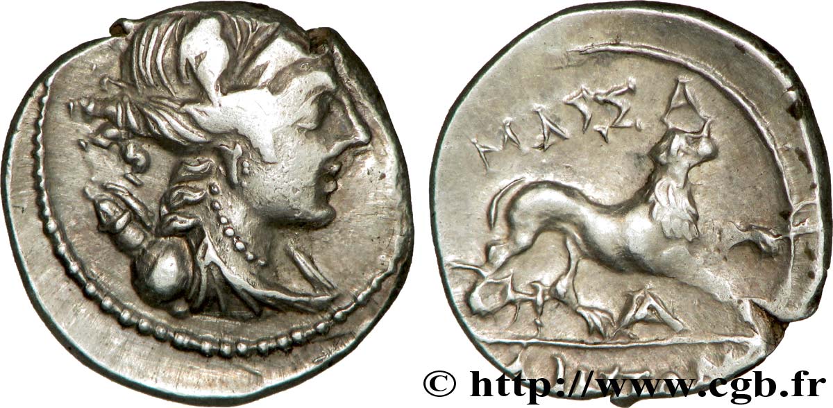MASSALIA - MARSEILLE “Drachme légère” ou tétrobole SUP/TTB+
