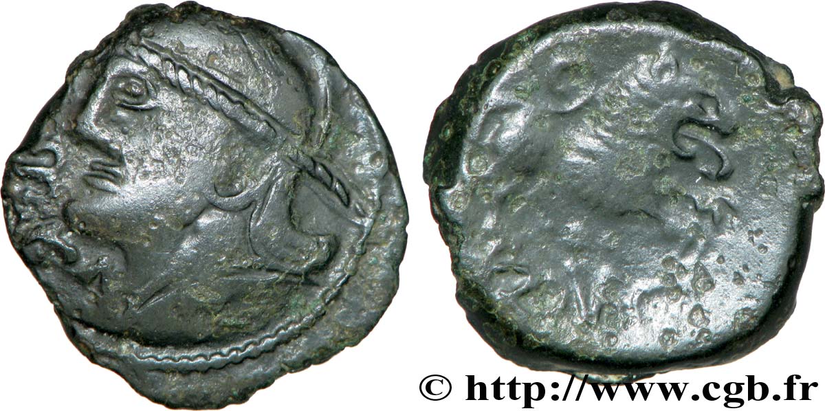 GALLIA BELGICA - MELDI (Area of Meaux) Bronze ROVECA, classe IVa à l’annelet pointé XF/VF