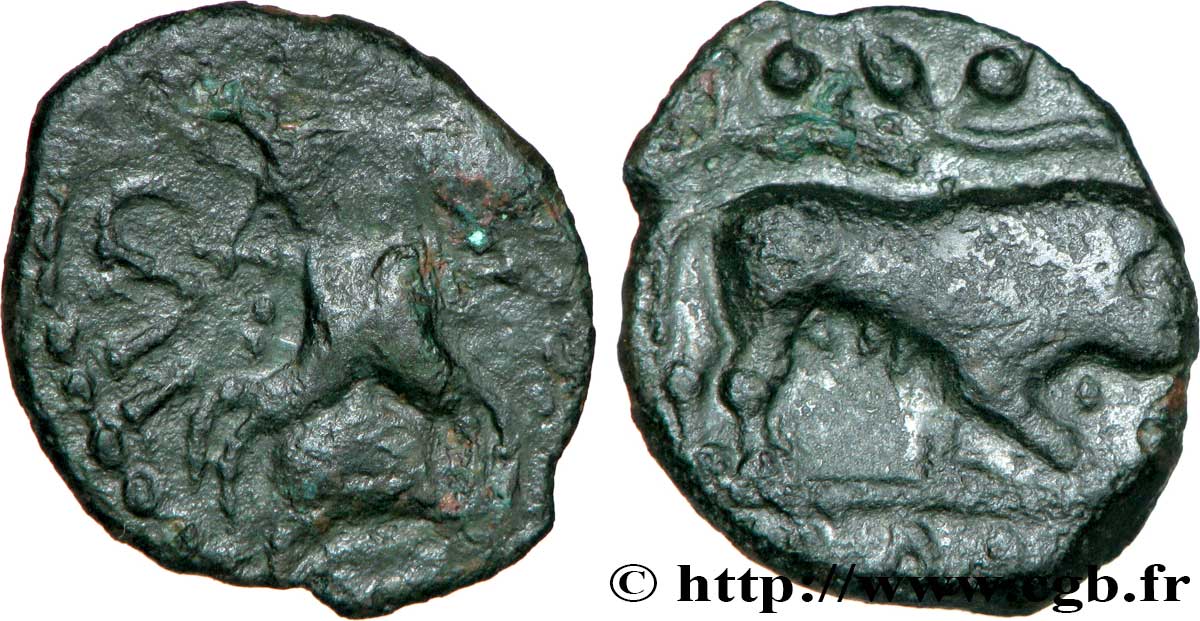 GALLIA BELGICA - ATREBATES (Regione di Arras) Bronze CAITIO/AMANDI q.BB/BB