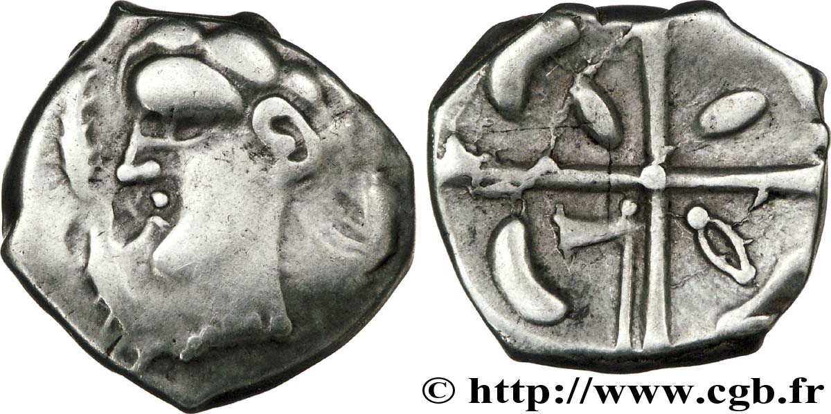 GALLIA - SOUTH WESTERN GAUL - VOLCÆ TECTOSAGES (Area of Toulouse) Drachme de style hybride entre “cubiste et romanisé”, S. 55 XF/AU