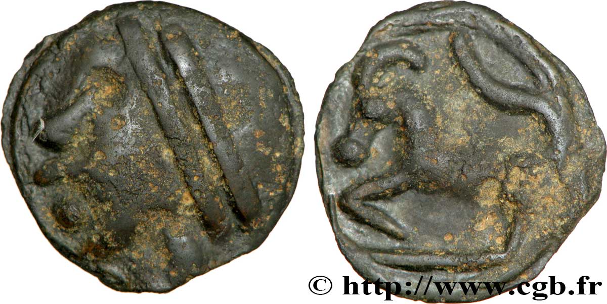 SÉQUANES (Région de Besançon) Potin à la grosse tête TB/TTB