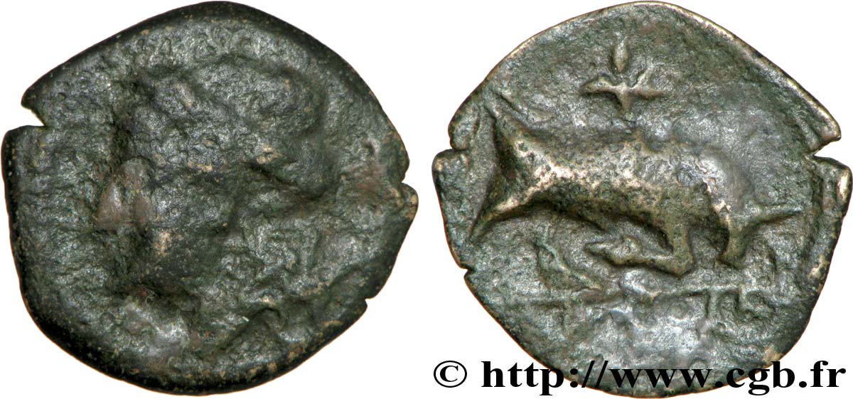 MASSALIA - MARSEILLES Moyen bronze au taureau, à la croisette ou au fer de lance BC/MBC