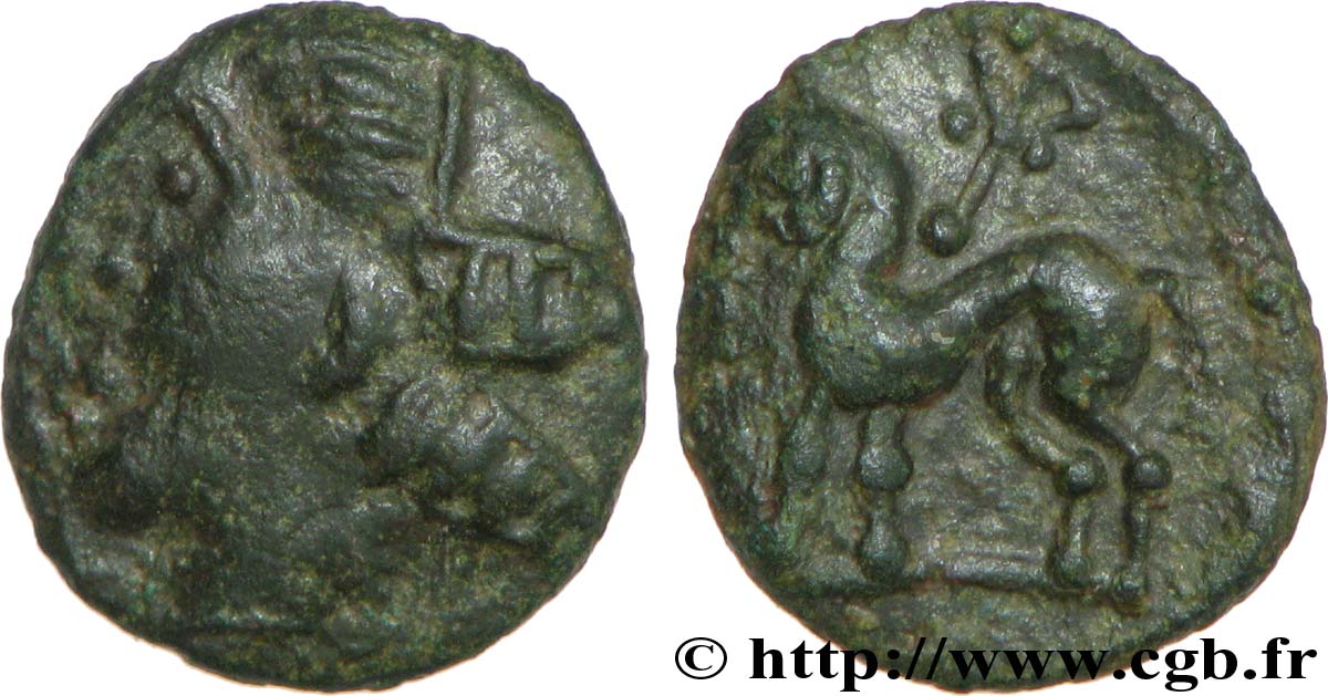 GALLIA - NEDENES (oppido di Montlaures) Bronze au cheval q.SPL