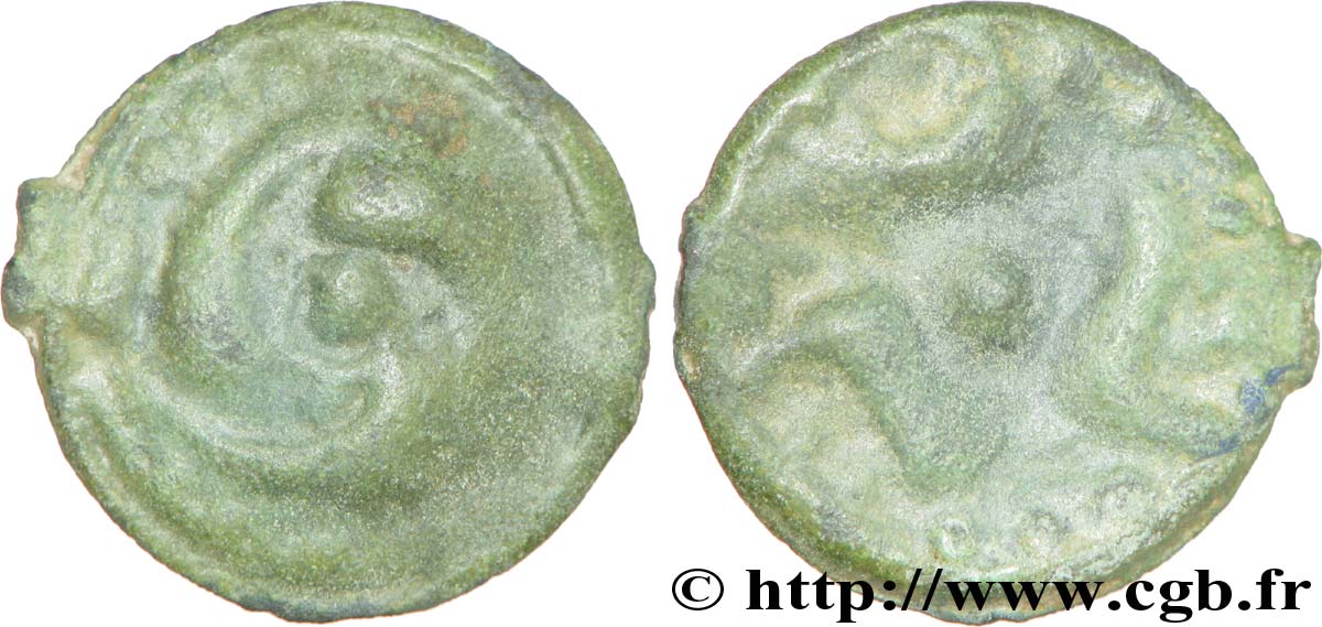 GALLIA BELGICA - LINGONES (Región de Langres) Potin aux trois poissons BC