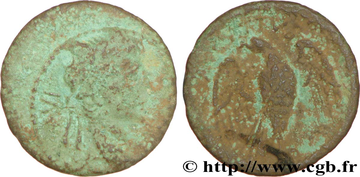 CENTRE, INCERTAINES Bronze à l aigle (semis ou quadrans), imitation TB