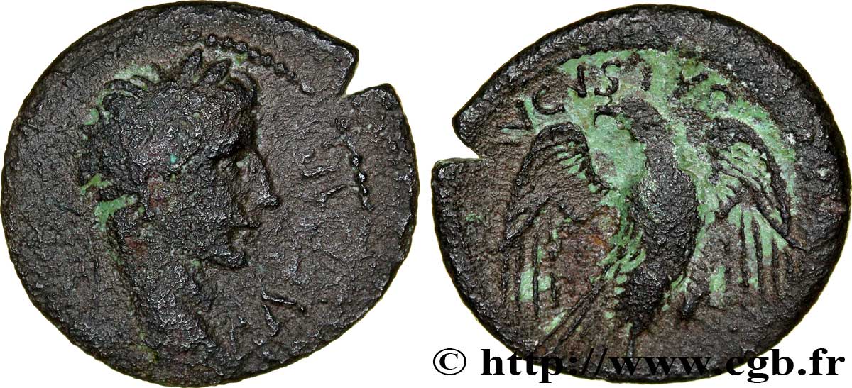 CENTRO - Incerti (Regione di) Bronze à l aigle (semis ou quadrans), imitation MB/q.BB