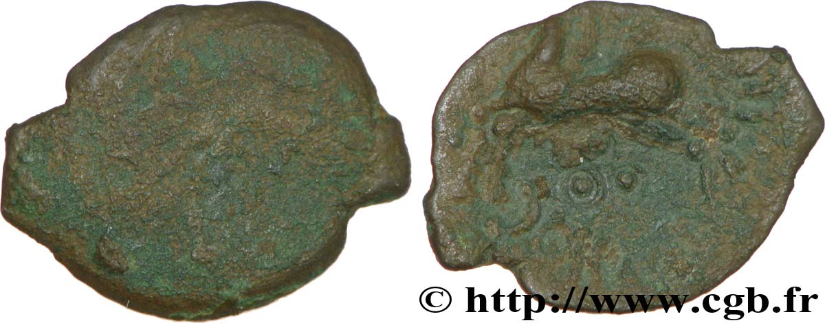 GALLIA BELGICA - REMI (Area of Reims) Bronze au cheval et aux annelets F/VF