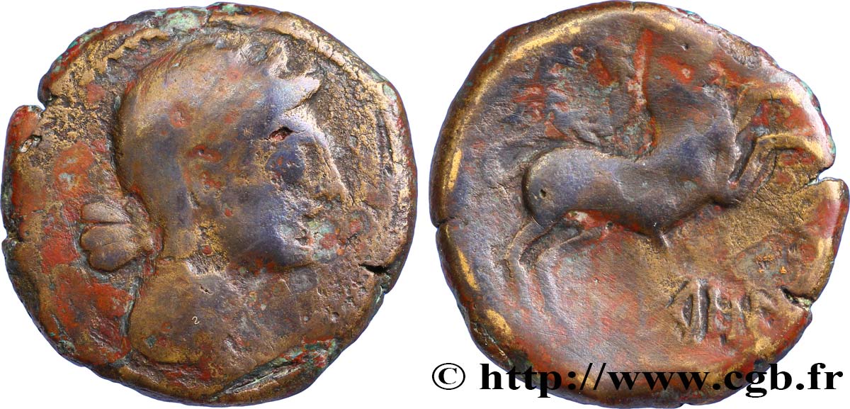 GALLIA - NEDENES (oppido de Montlaures) Unité ou bronze au taureau BC