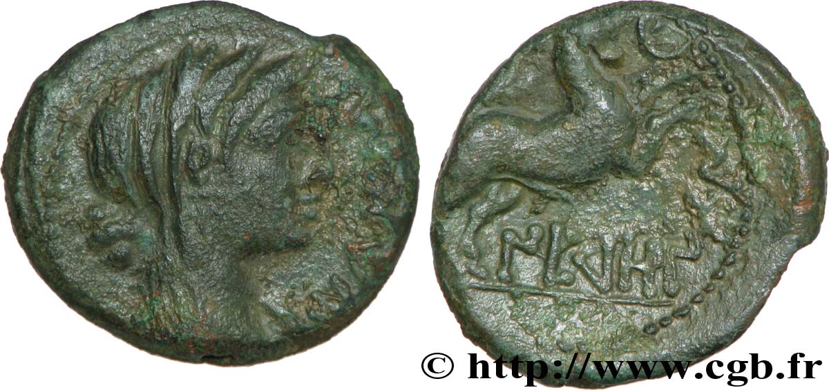 GALLIEN - NEDENES (oppidum des Montlaures) Unité ou bronze au taureau fSS/SS
