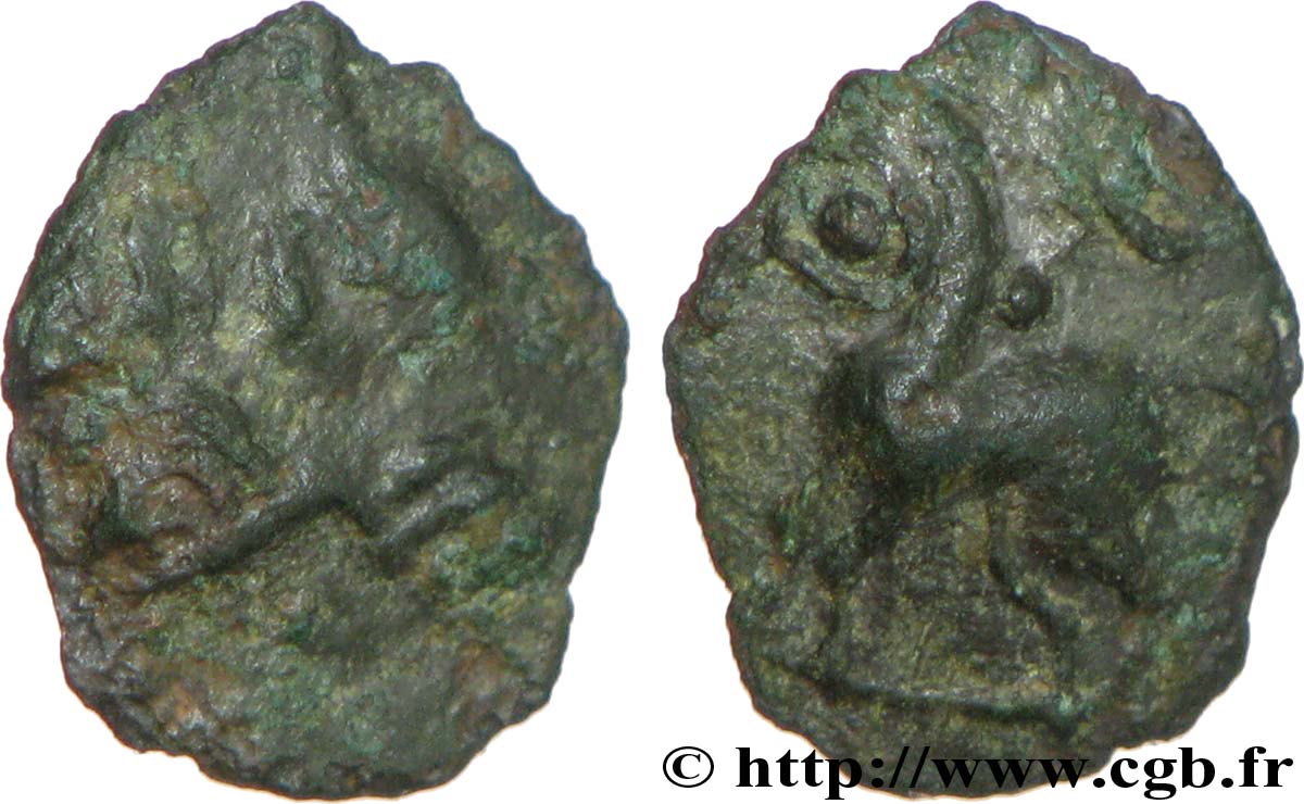 GALLIA - NEDENES (oppidum of Montlaures) Bronze au cheval VG/VF