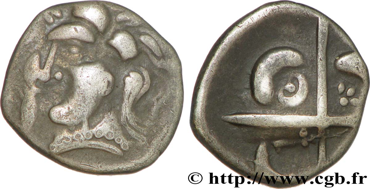 GALLIA - SOUTH WESTERN GAUL - LONGOSTALETES (Area of Narbonne) Drachme “au style languedocien”, S. 294-295 var XF