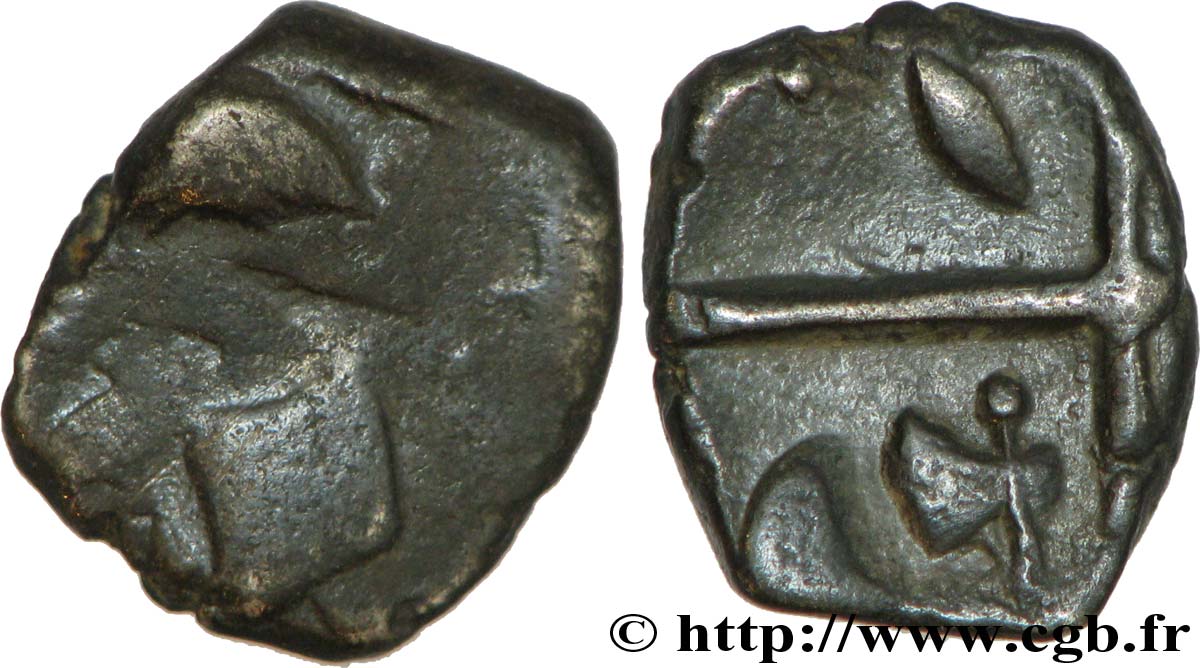VOLQUES TECTOSAGES (région de Toulouse) Drachme “à la tête cubiste” TB/TTB