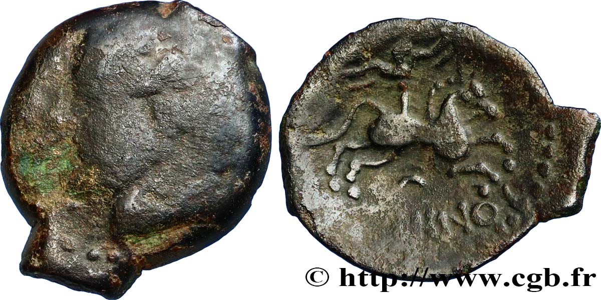 GALLIA BELGICA - MELDI (Regione di Meaux) Bronze EPENOS q.MB/q.BB