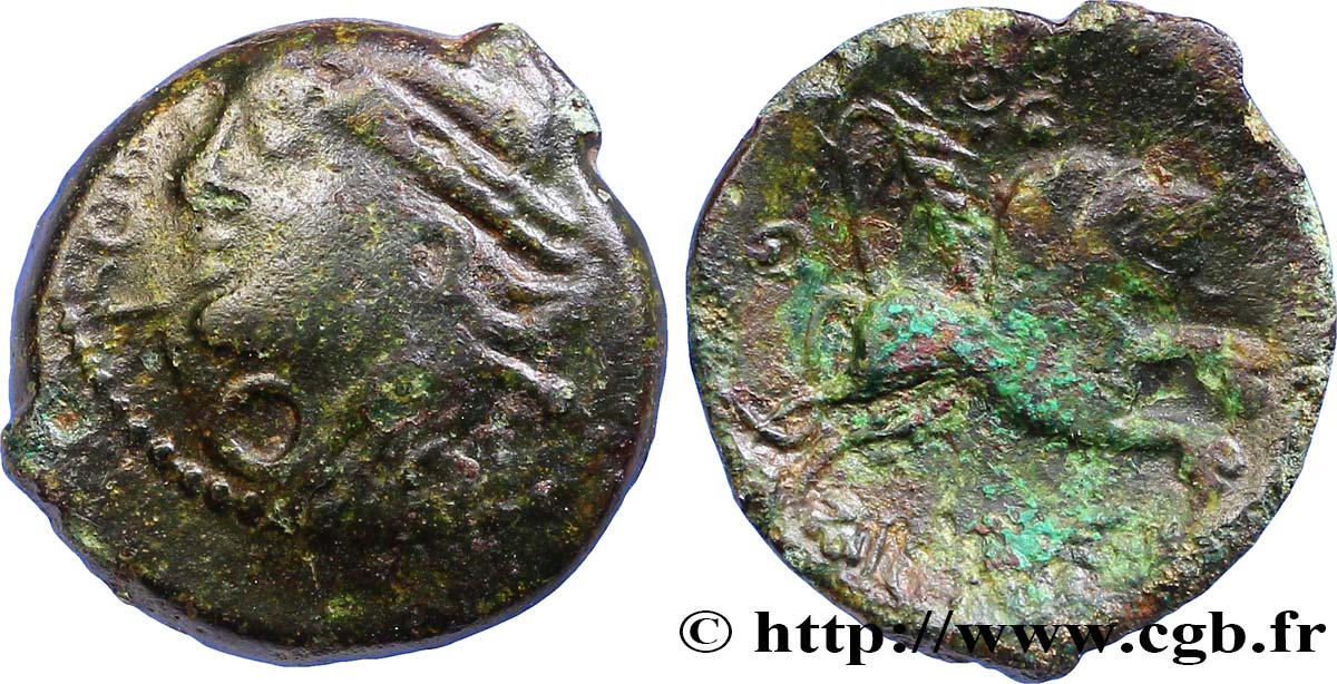 GALLIA BELGICA - MELDI (Región de Meaux) Bronze ROVECA, classe IV BC/BC+