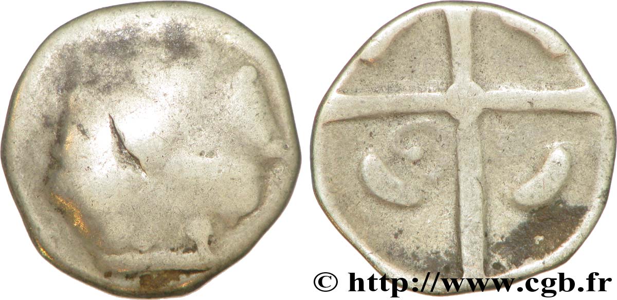 GALLIA - SOUTH WESTERN GAUL - LONGOSTALETES (Area of Narbonne) Drachme “au style languedocien”, S. 317 F/VF