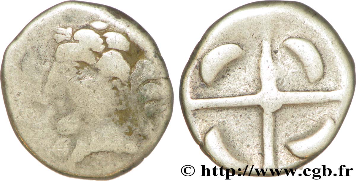 GALLIA - SOUTH WESTERN GAUL - LONGOSTALETES (Area of Narbonne) Drachme “au style languedocien”, S. 335 VF/XF