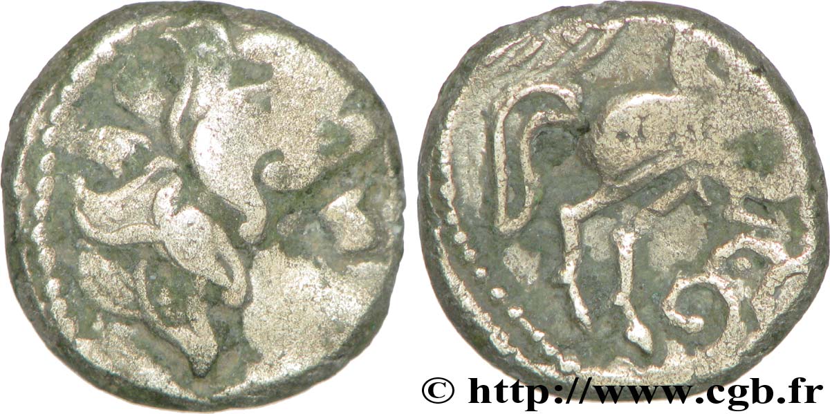 PICTONS (Région de Poitiers) Drachme au cavalier ailé - trésor d’Ouzilly TB+/TTB