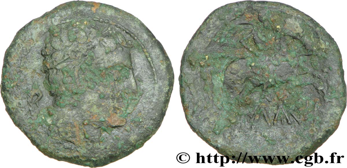 HISPANIA - SALTUIE Oppidum of Zaragoza Unité de bronze au cavalier ou as (MB.Æ 27) BC