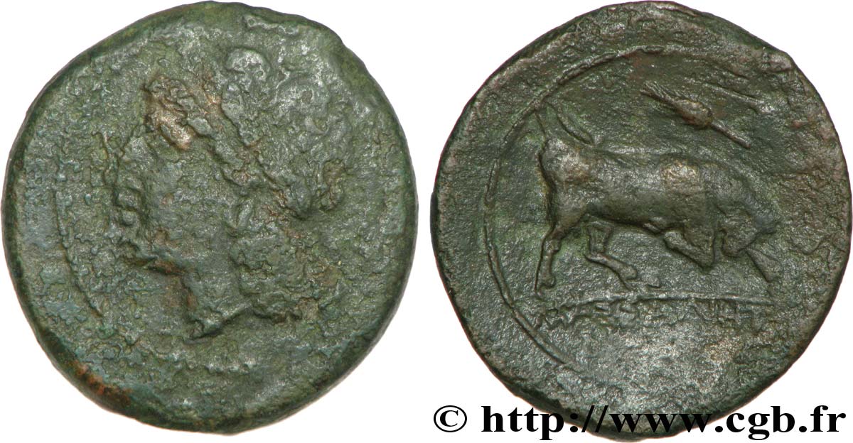 MASSALIA - MARSEILLE Moyen bronze au taureau, à l’épis VF/XF