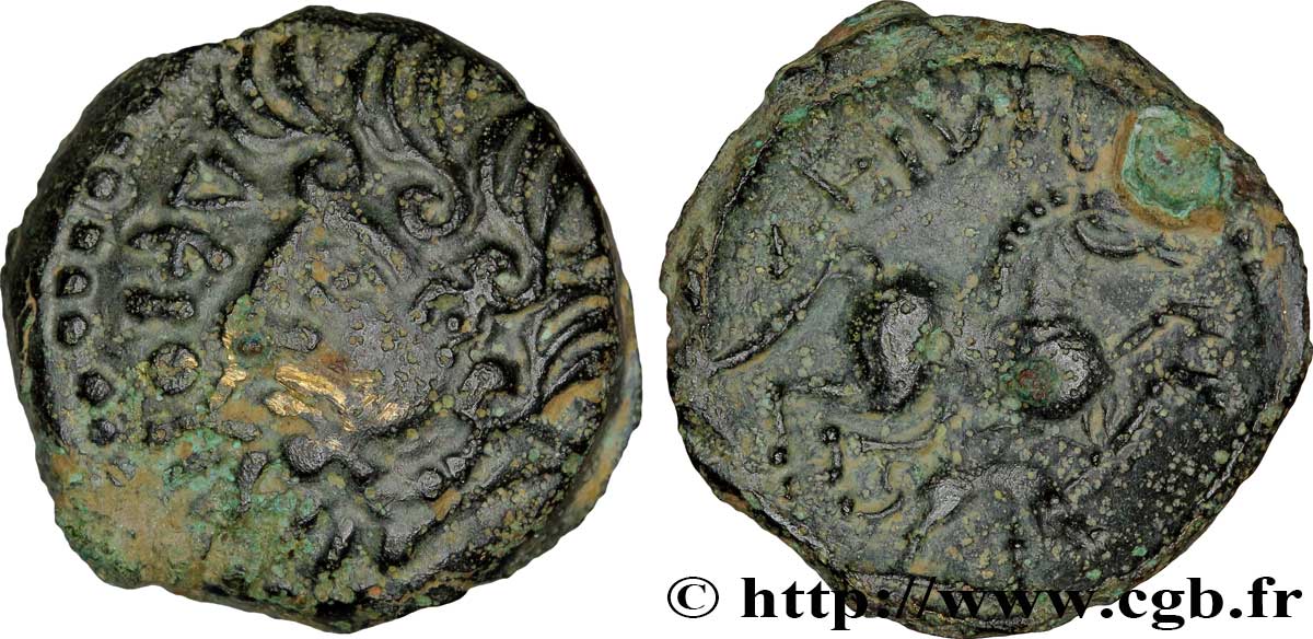 GALLIA BELGICA - SUESSIONES (Región de Soissons) Bronze DEIVICIAC, classe II MBC