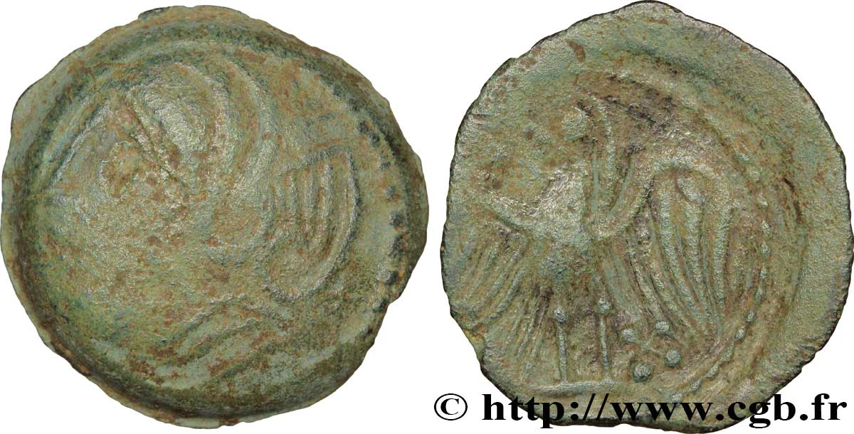 GALLIA - CARNUTES (Región de la Beauce) Bronze à l’aigle BC/BC+