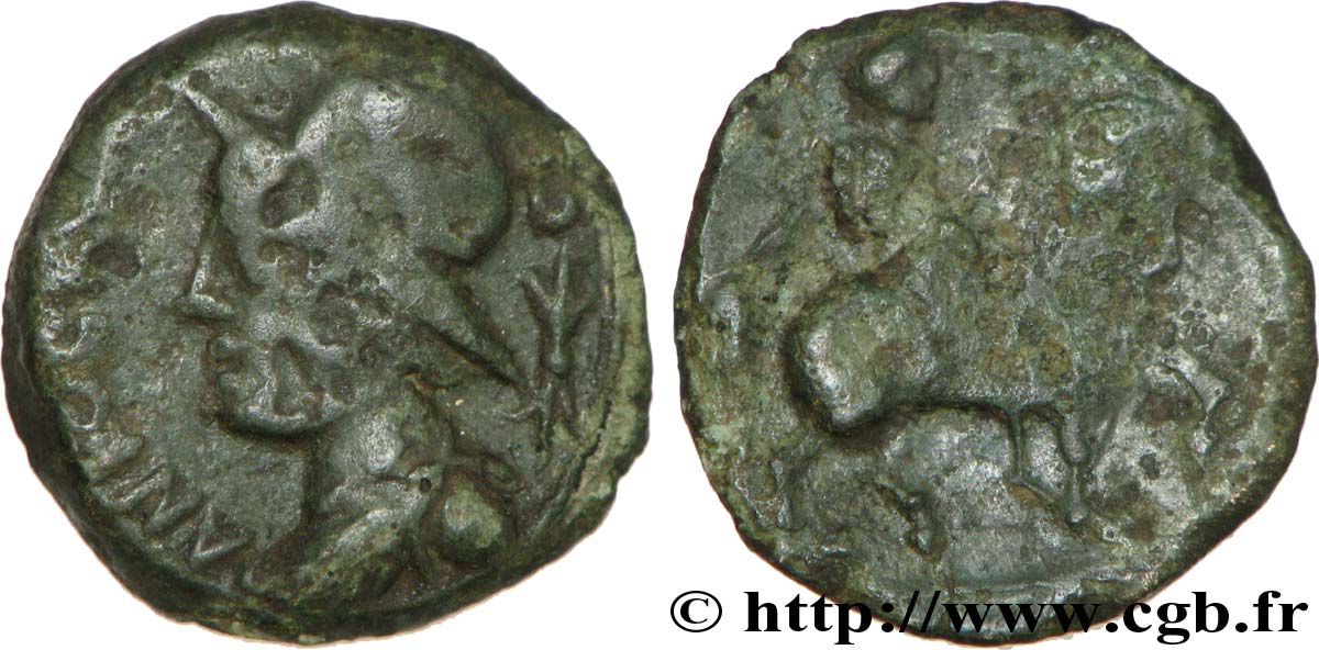 GALLIA BELGICA - ATREBATES (Región de Arras) Bronze ANDOBRV BC+/BC