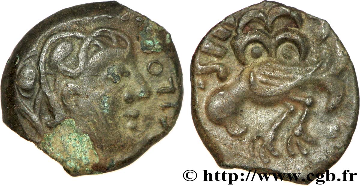 SÉNONS (région de Sens) Bronze GIAMILOS/SIINV à l’oiseau TB+/TTB+