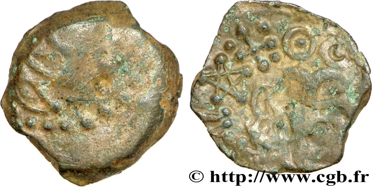 GALLIA - SENONES (Región de Sens) Bronze YLLYCCI à l’oiseau, classe IV BC