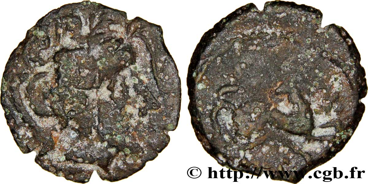 PICTONES / CENTROOESTE, Inciertas Bronze au cheval androcéphale BC