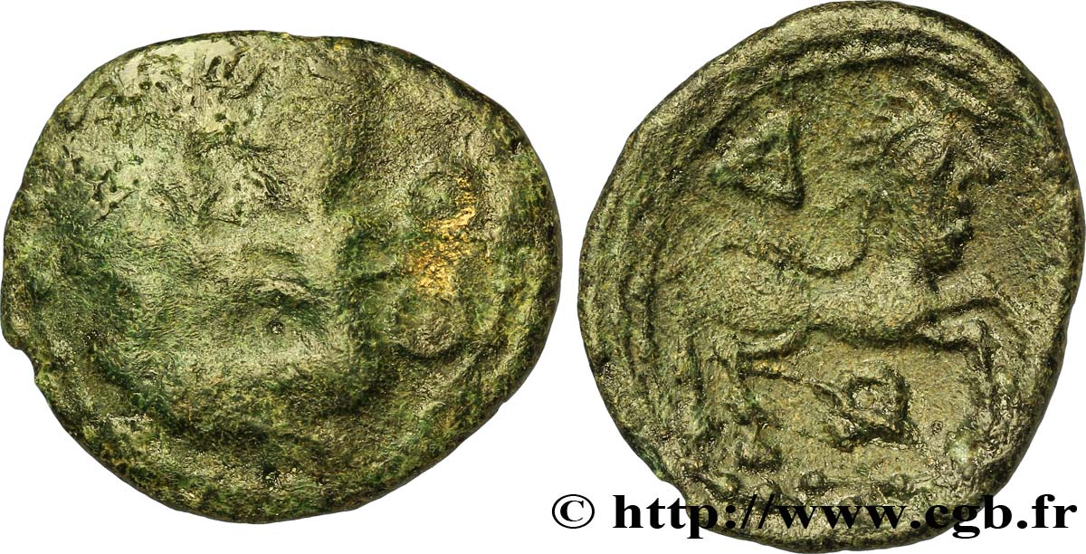 GALLIA - BELGICA - BELLOVACI (Región de Beauvais) Bronze à l’archer agenouillé et au petit cheval BC/MBC