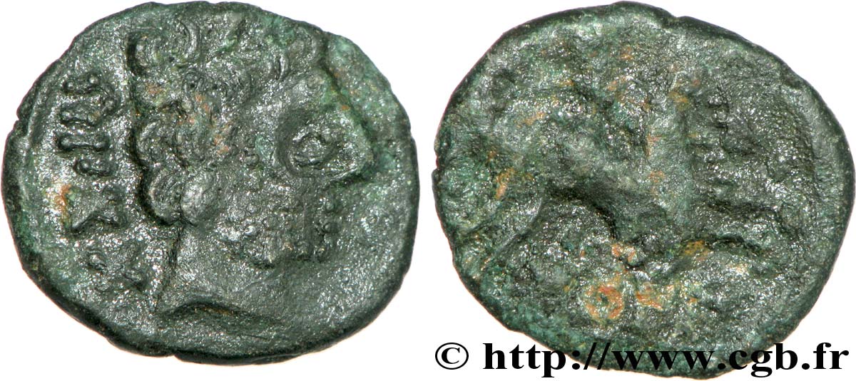 GALLIA BELGICA - AMBIANI (Regione di Amiens) Bronze IMONIN au cavalier q.BB