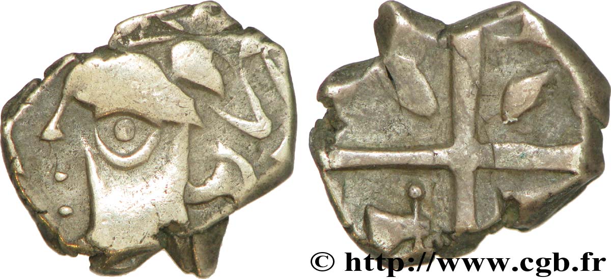 VOLQUES TECTOSAGES (région de Toulouse) Drachme “à la tête cubiste” TTB+/TTB